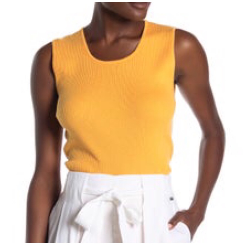 St. John Sleeveless Santana Knit Sleeveless Shell